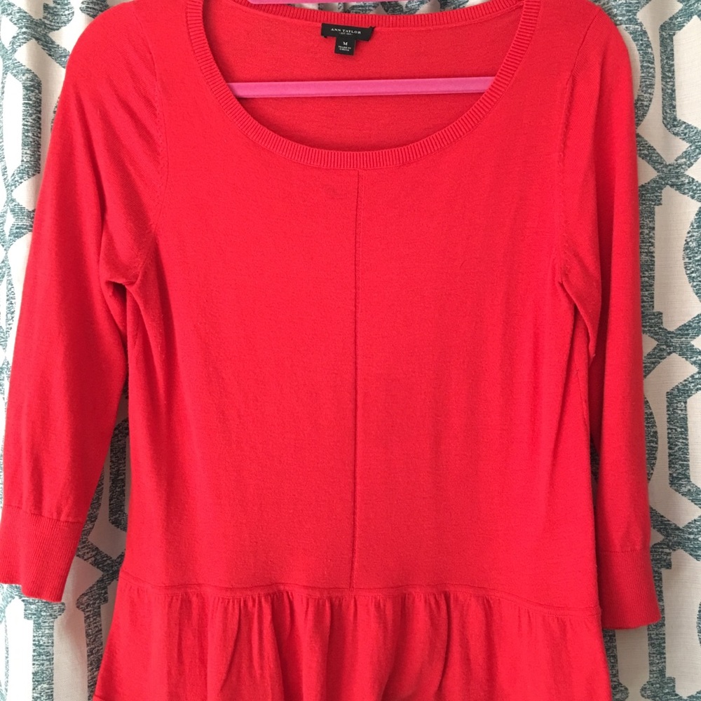 Ann Taylor medium peplum sweater